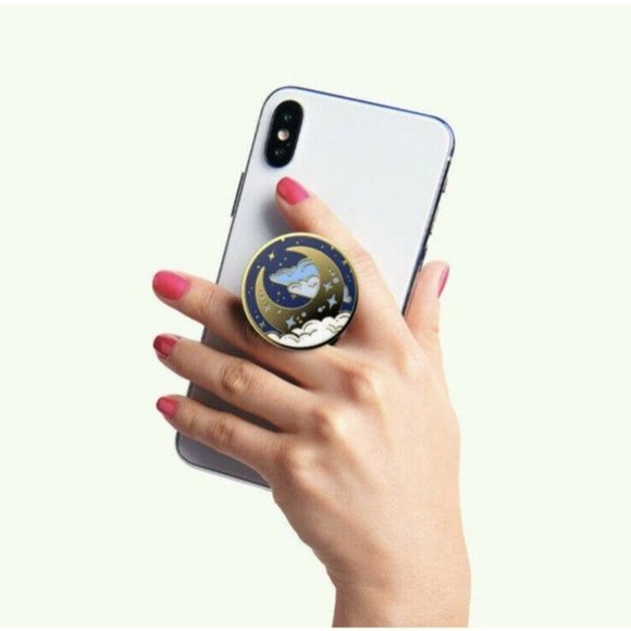 Popsocket - Phone Grip With Swappable Top Enamel Fly Me To The Moon premium new - Picture 2 of 5